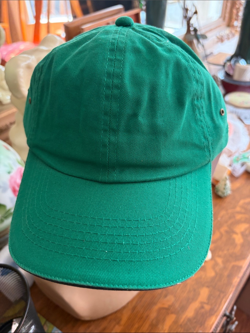 Stetson Green Cotton Baseball Cap for Women